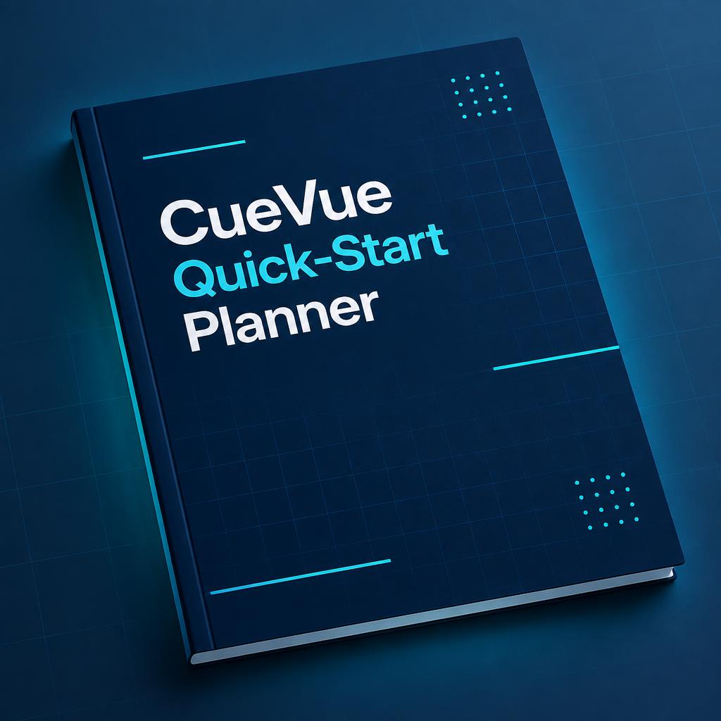 CueVue Quick-Start Planner cover preview